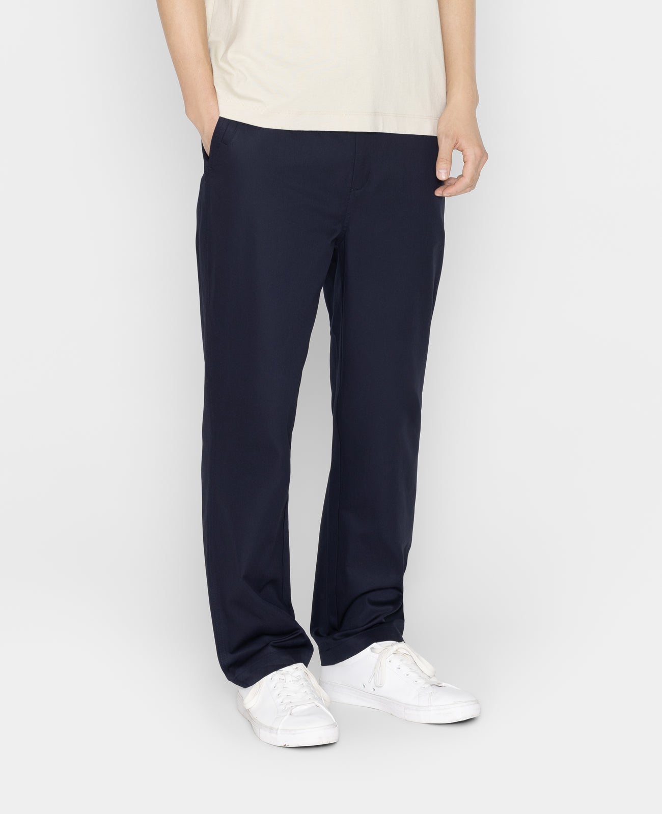 Organic Relaxed Chinos in Navy | GRANA #color_navy