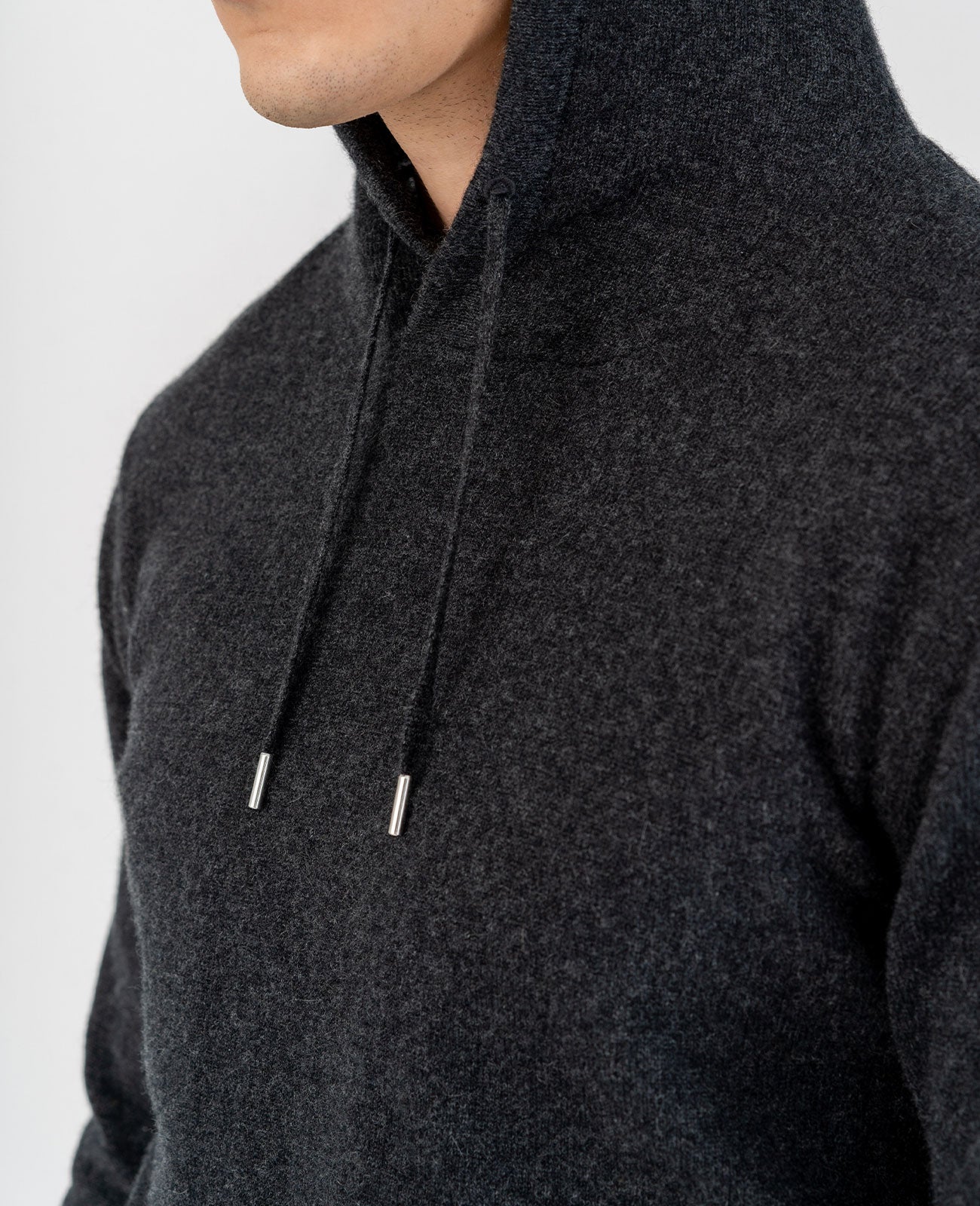 Cashmere Pullover Hoodie in Wall Street | GRANA #color_wall-street