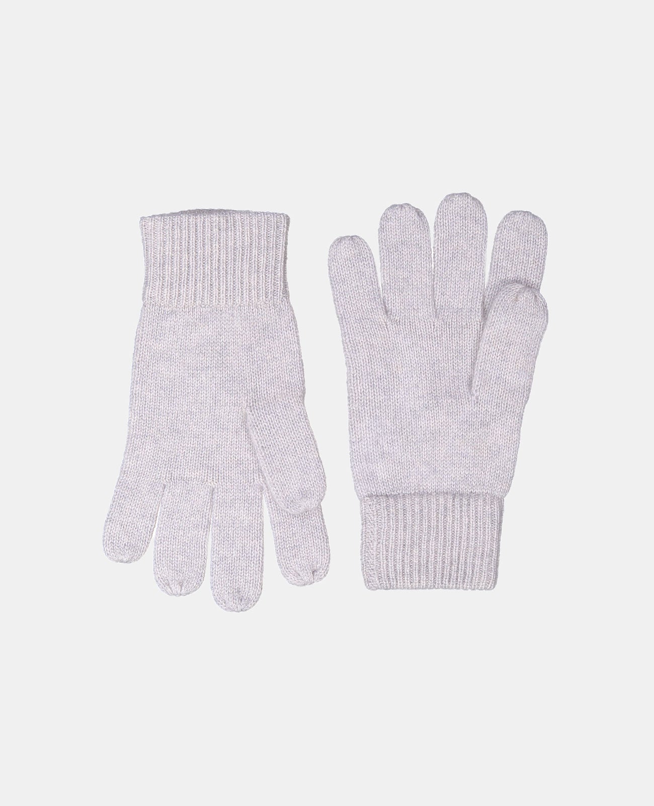 Cashmere Ribbed Gloves in Glass Grey | GRANA #color_glass-grey