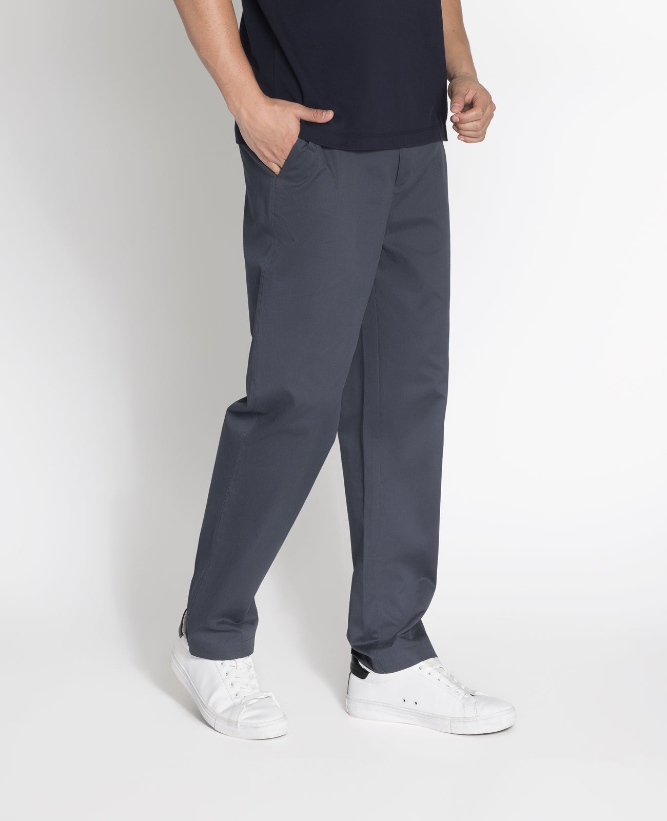 Organic Relaxed Chinos in Hale Blue | GRANA #color_hale-blue