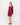 Tencel V-Neck Cocoon Dress in Burgundy | GRANA #color_burgundy