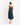 Silk V Neck Slip Dress in Navy | GRANA #color_navy