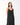 Silk Signature V Slip Dress in Black | GRANA #color_black