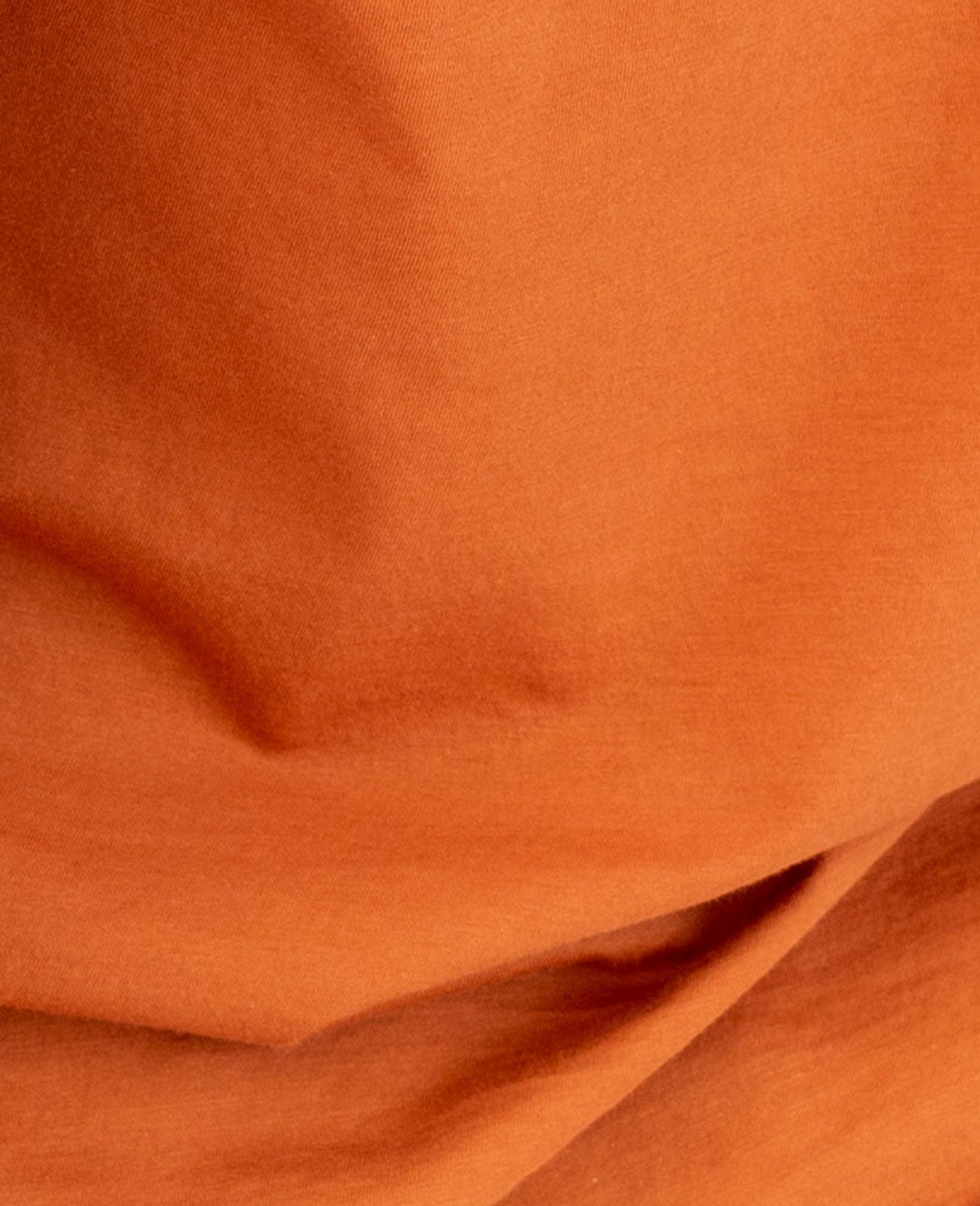 Organic Pima Cotton Long Sleeve V Neck Tee in Terracotta | GRANA #color_terracotta
