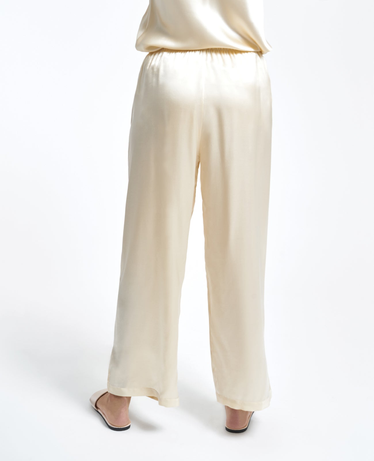 Silk Pyjamas Pants in CHAMPAGNE | GRANA #color_champagne