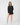 Silk Long Sleeve Crew Neck Blouse in Black | GRANA #color_black