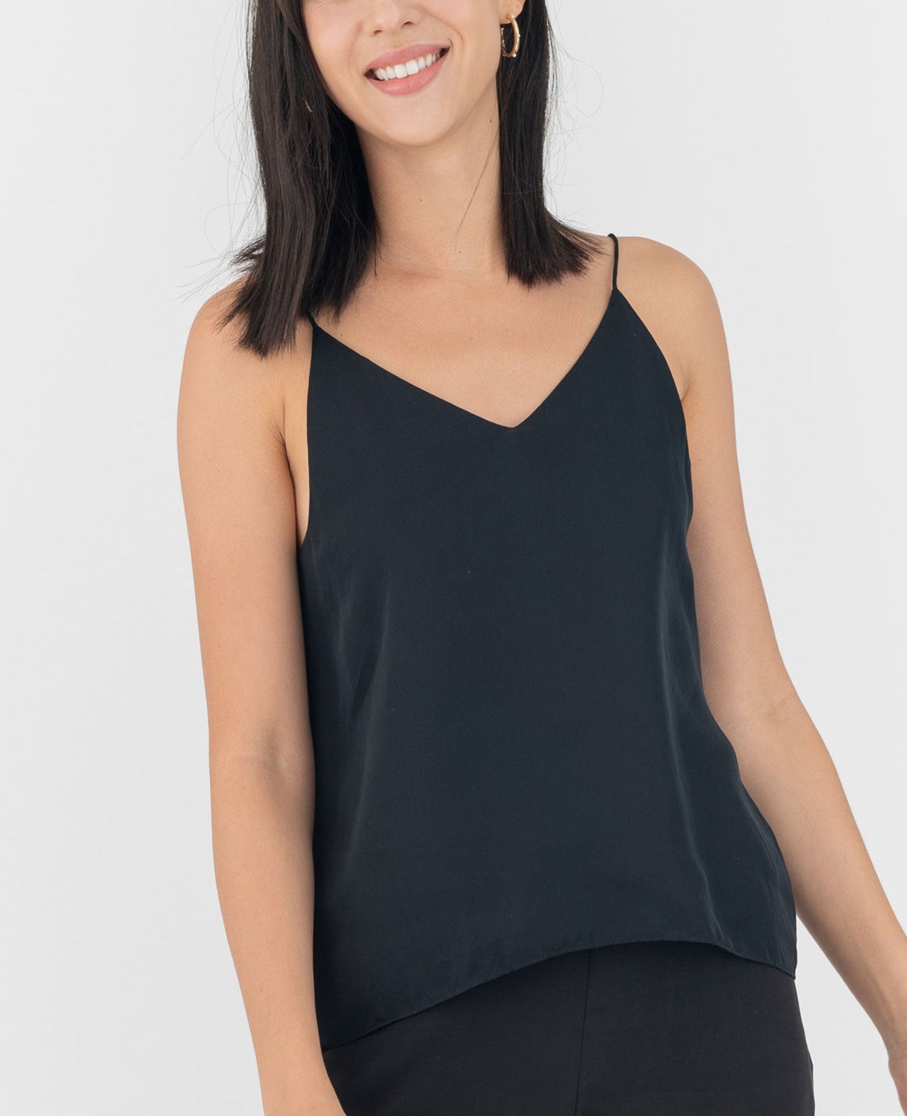 Clearance V Neck Front and Back Silk Camisole S