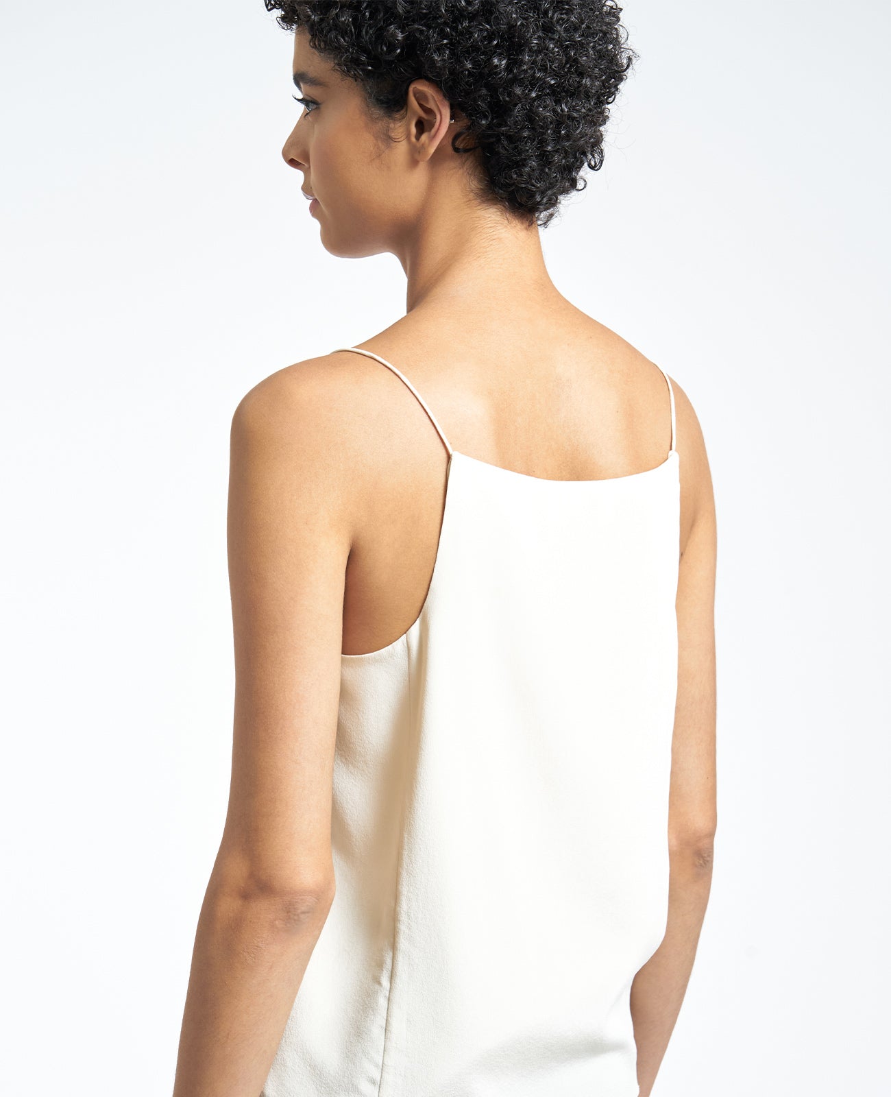 Silk Halter Camisole in OFF WHITE | GRANA #color_off-white