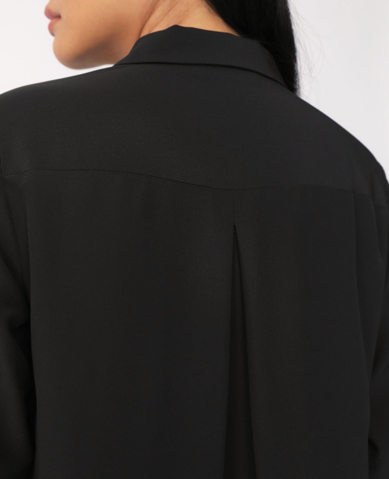 Silk Signature Shirt in Black | GRANA #color_black