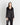 Silk Pyjamas V-Neck Pull Over Blouse in Noir | GRANA #color_noir